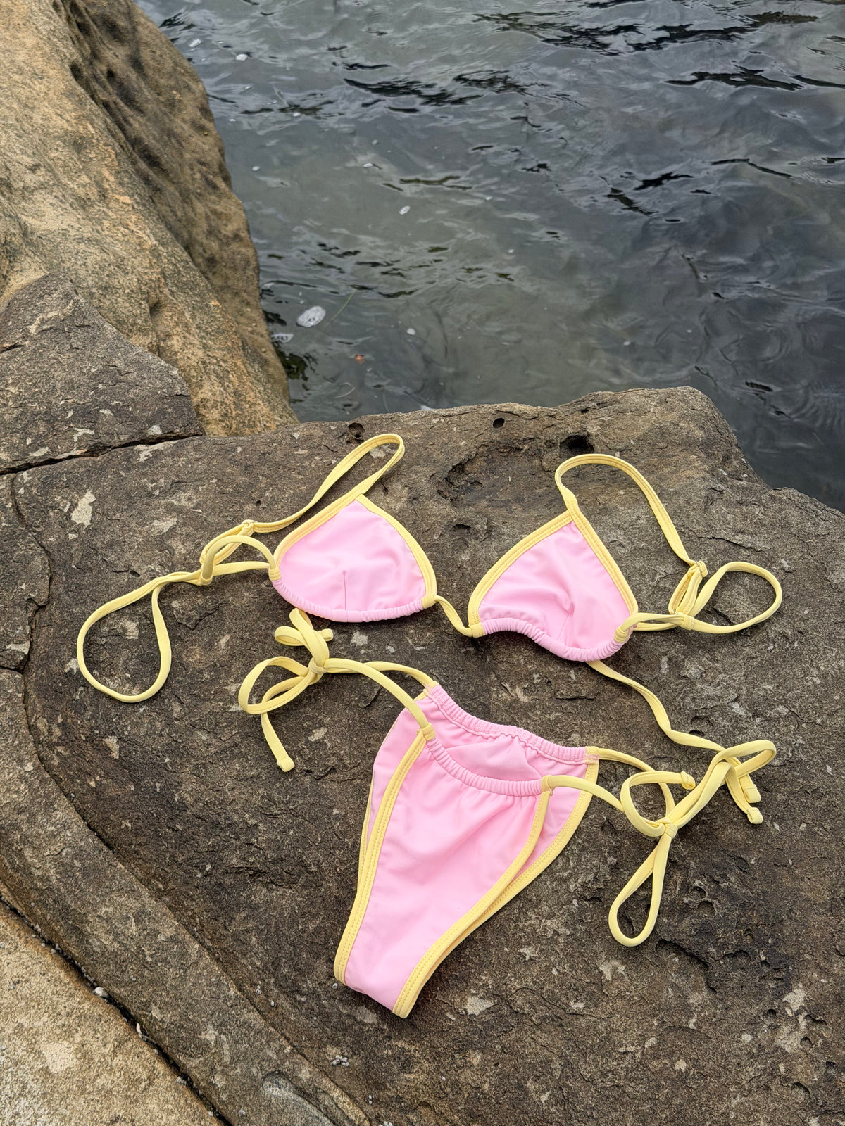 Bird Rock Top in Pink & Yellow
